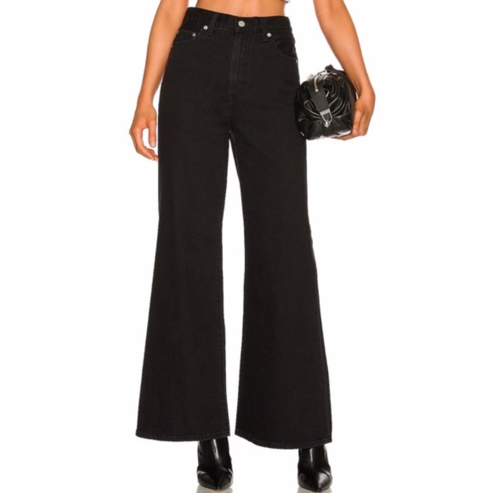 Levi's High Loose Flare Black Jeans Size 28